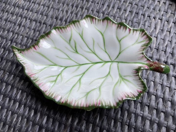 SIECLE Paris フランス　リモージュ　手描き　葉型　葉形　小皿　3点