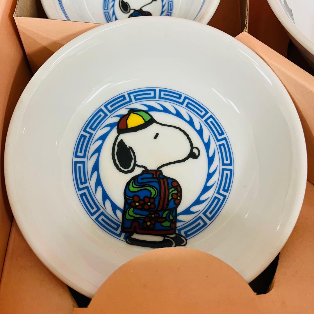 激レア　新品未使用　スヌーピー　ラーメン　どんぶり　れんげ　中華4点セット