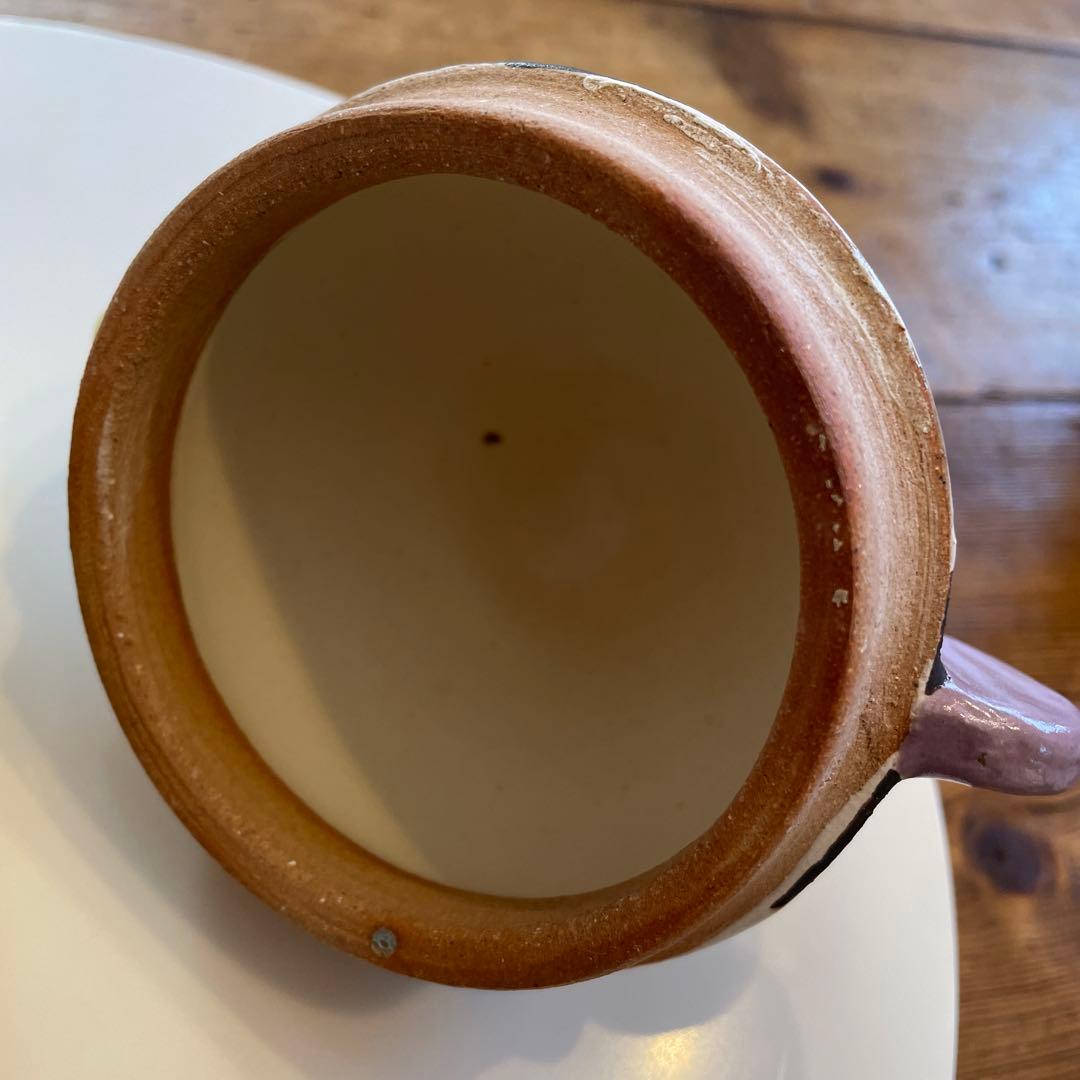 小林美風さん　水玉帽子が可愛い蓋つきマグカップ　スープカップ　ピンクイエロー