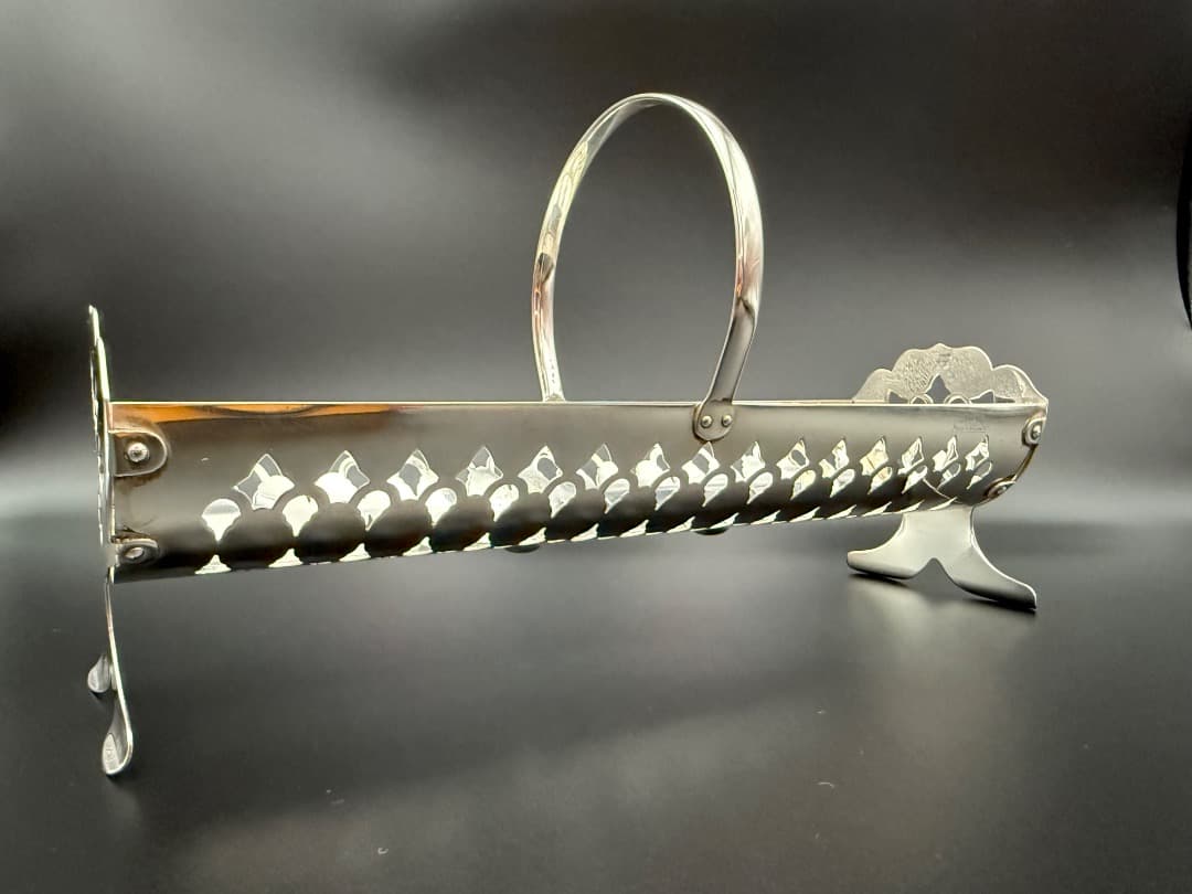 英国アンティーク Yeoman Plate 銀メッキ ナプキンホルダー／トレイ