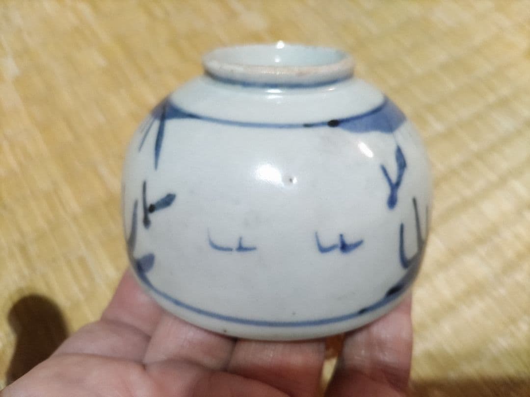 くらわんか　ころ茶碗　笹文　波佐見・伊万里　147g