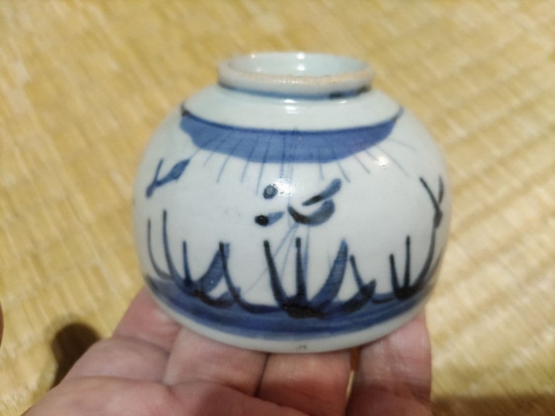 くらわんか　ころ茶碗　笹文　波佐見・伊万里　147g