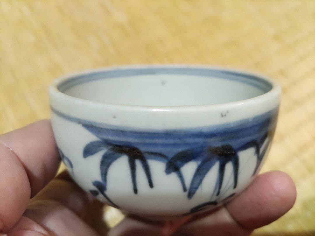 くらわんか　ころ茶碗　笹文　波佐見・伊万里　147g