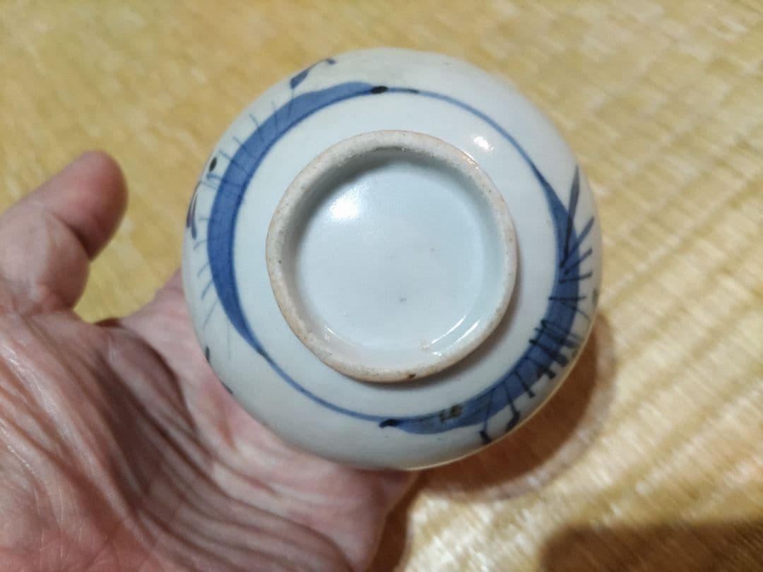 くらわんか　ころ茶碗　笹文　波佐見・伊万里　147g