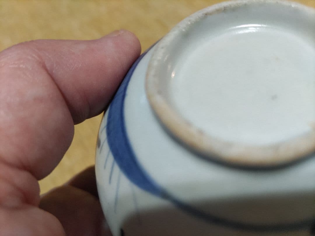 くらわんか　ころ茶碗　笹文　波佐見・伊万里　147g