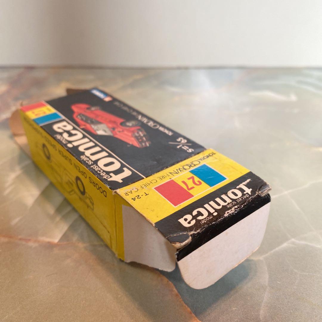 トミカNO.27 トヨタクラウンファイアチーフカー 1Eホイール 黒箱 日本製