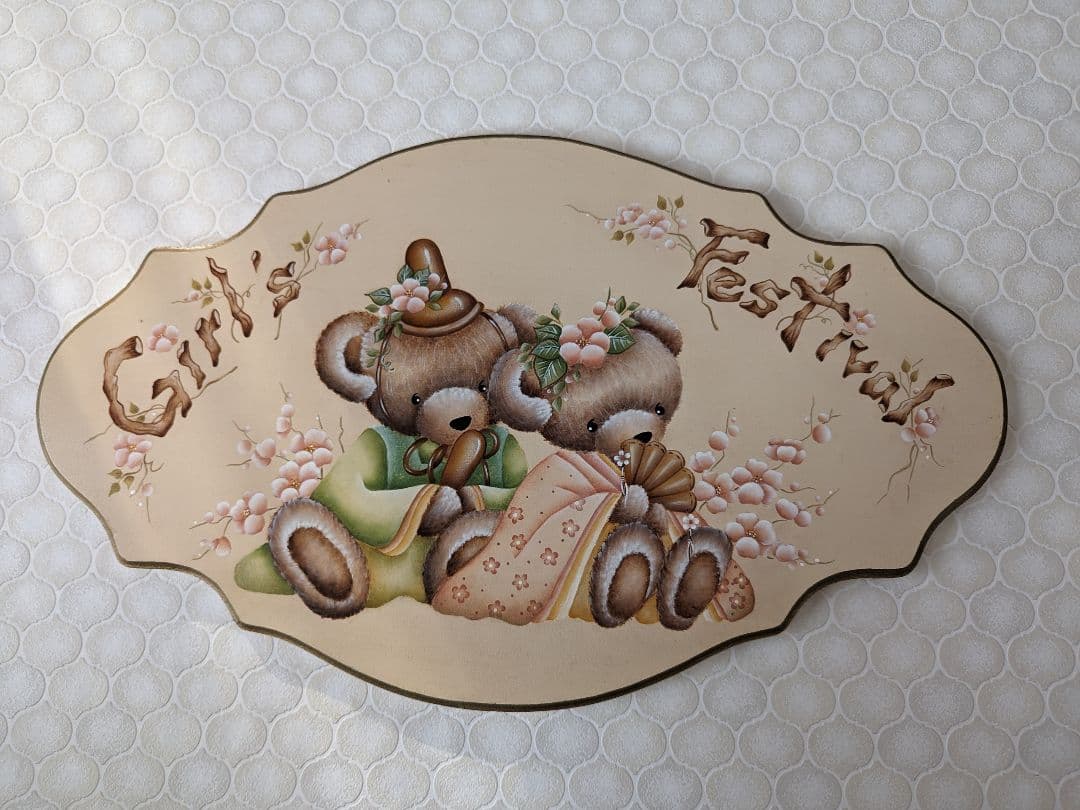 お雛様　トールペイント　イベントボード