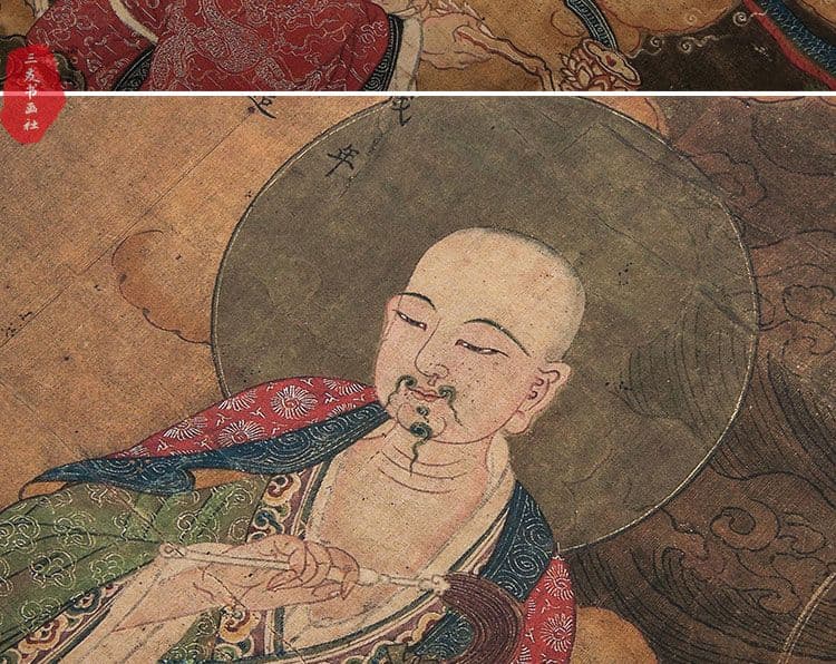 佚名羅漢図古画人物仏像 レプリカ画心 未表装 楷書 書道 美術品 模写 印刷