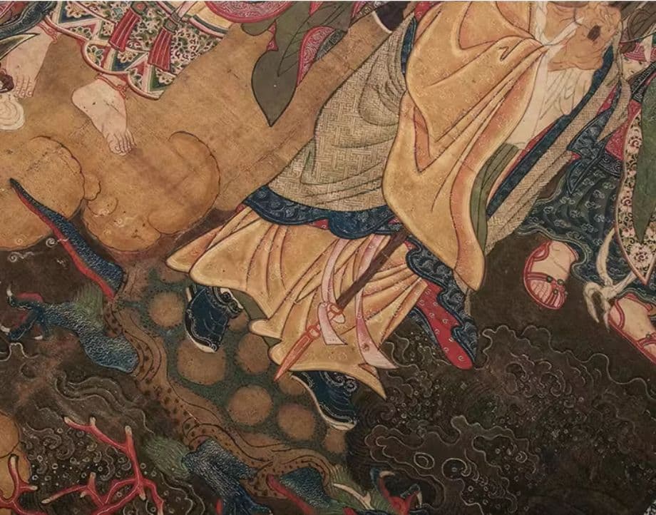 佚名羅漢図古画人物仏像 レプリカ画心 未表装 楷書 書道 美術品 模写 印刷