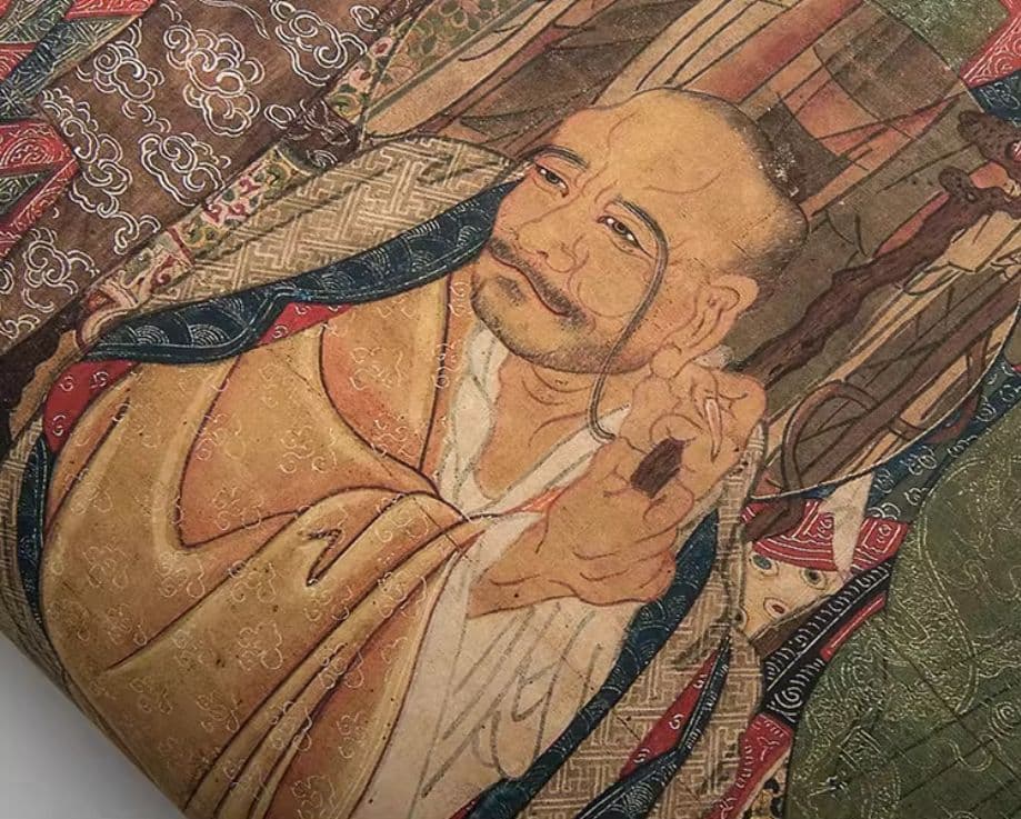 佚名羅漢図古画人物仏像 レプリカ画心 未表装 楷書 書道 美術品 模写 印刷