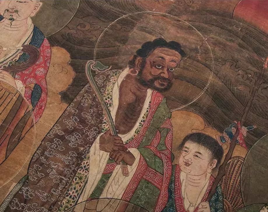 佚名羅漢図古画人物仏像 レプリカ画心 未表装 楷書 書道 美術品 模写 印刷