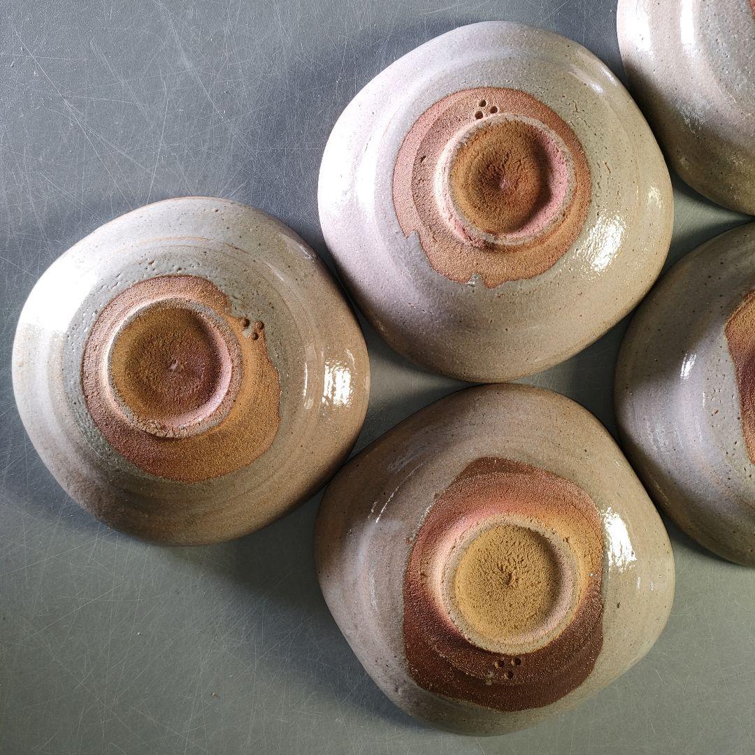 A1257-2/唐津焼/十二代 中里太郎右衛門/絵唐津平向付5客/共箱/懐石道具