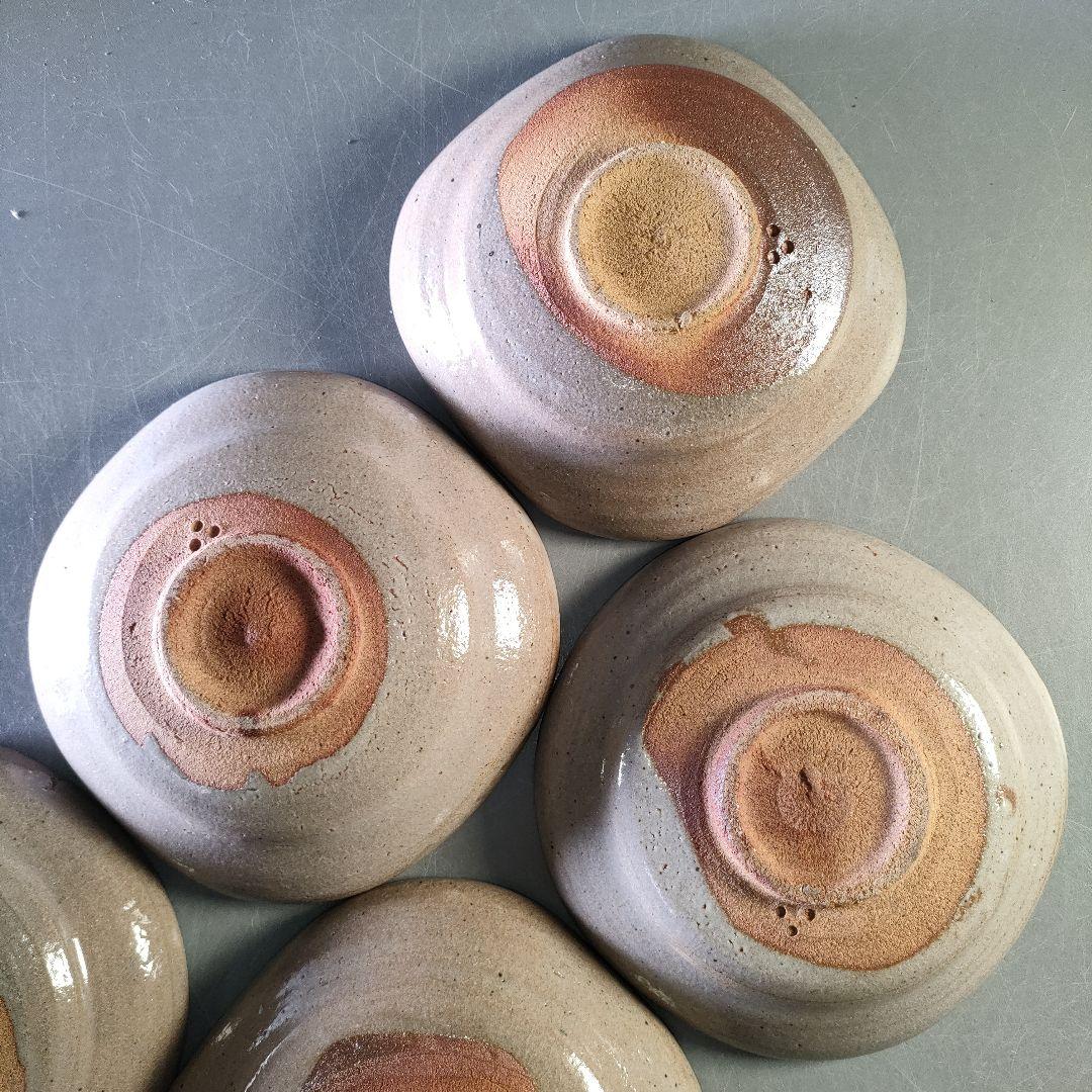 A1257-2/唐津焼/十二代 中里太郎右衛門/絵唐津平向付5客/共箱/懐石道具