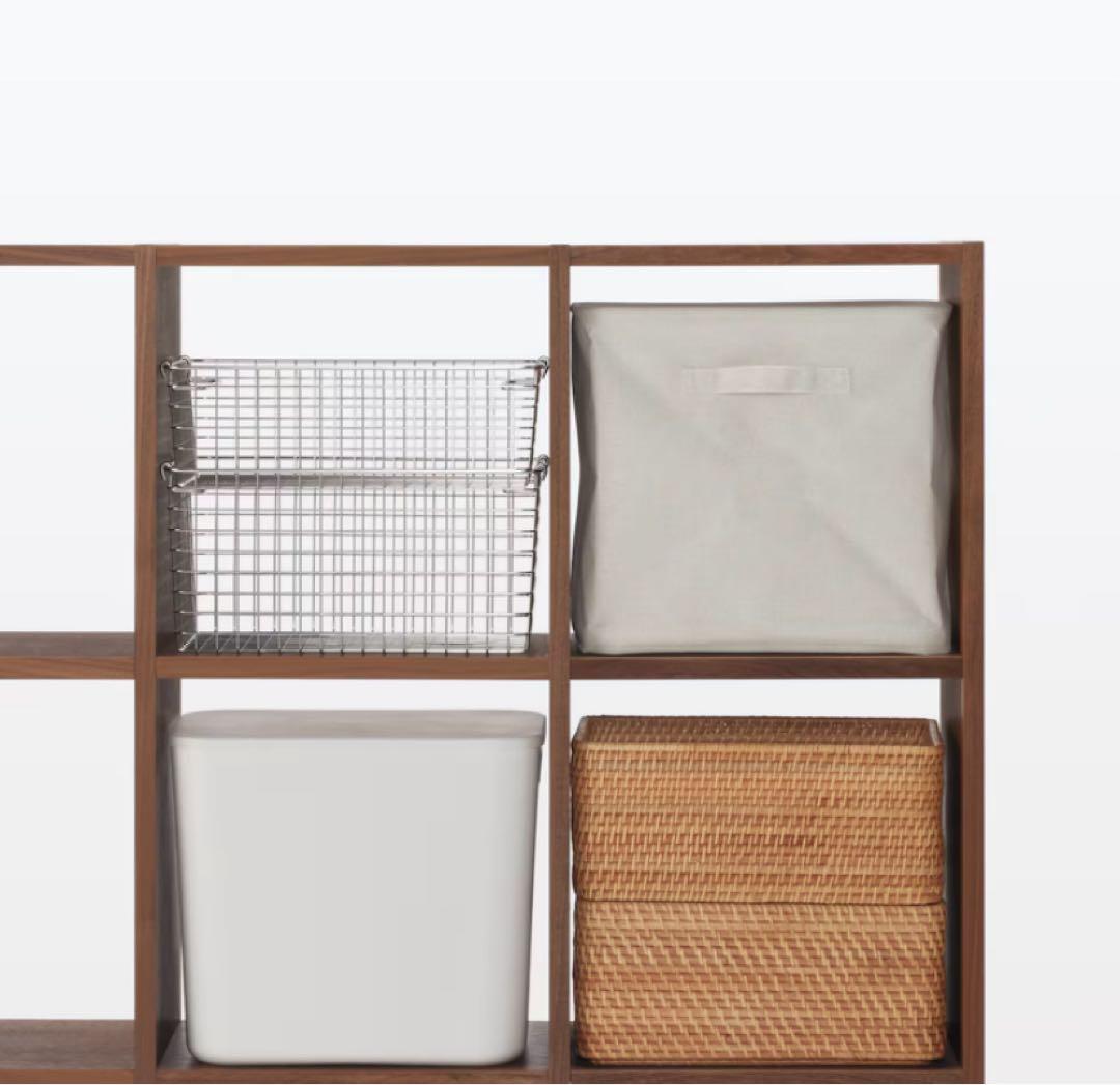 ☘️送料込⭐️美品⭐️無印良品⭐️スタッキングシェルフ⭐️ワイド・2段⭐️ウォールナット材