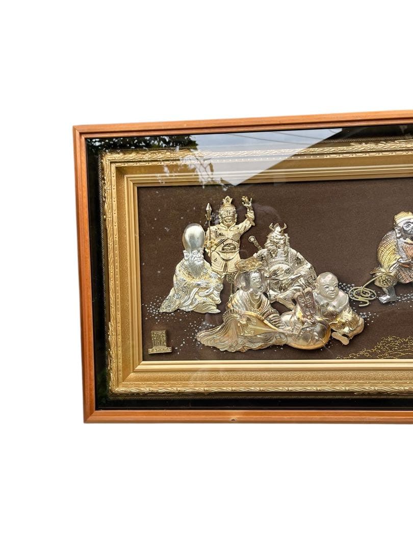七福神 立体額装 黄金宝船 フレームアート 開運 招福 縁起物 インテリア
