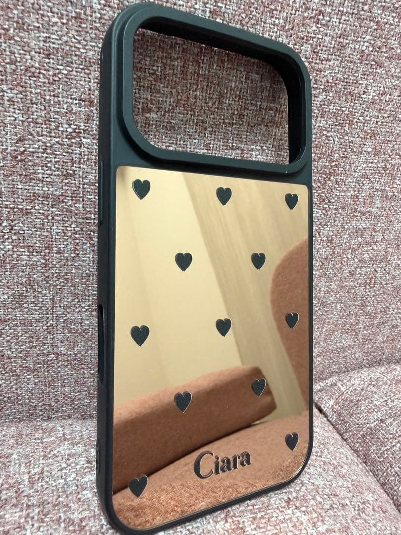 iPhone17 Pro ケース ハート柄 ピンク ほぼ未使用