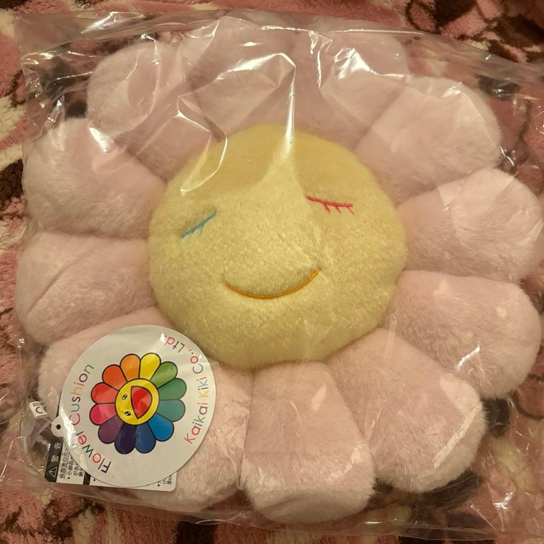 村上隆 カイカイキキ お花クッション フラワークッション ミニ ライトピンク