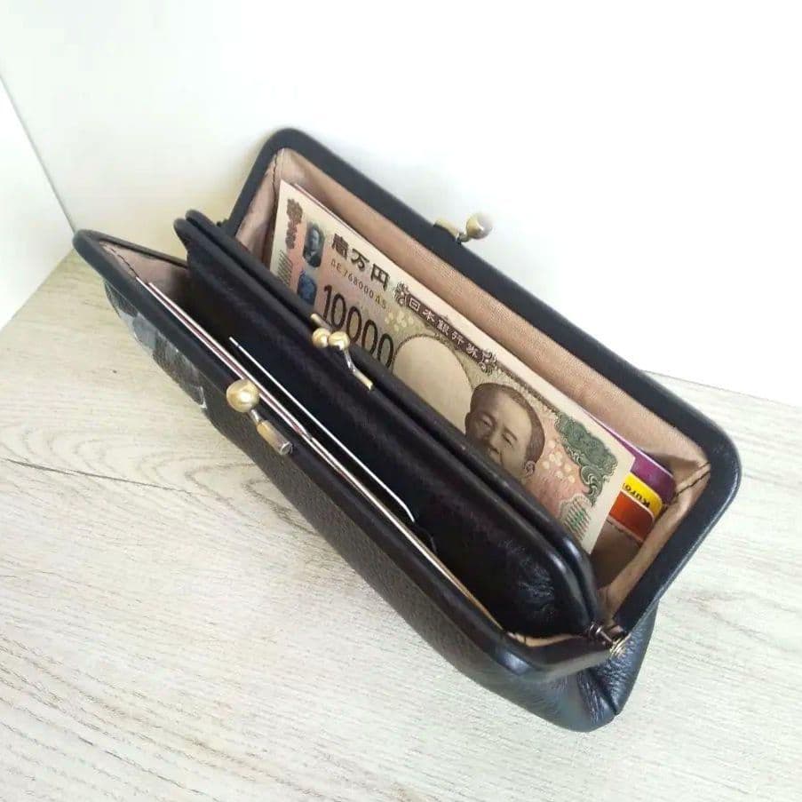 親子がま口お財布！革