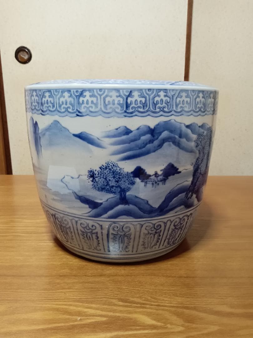 火鉢　特大　手あぶり火鉢　伊万里　有田　瀬戸　植木鉢　メダカ鉢　骨董