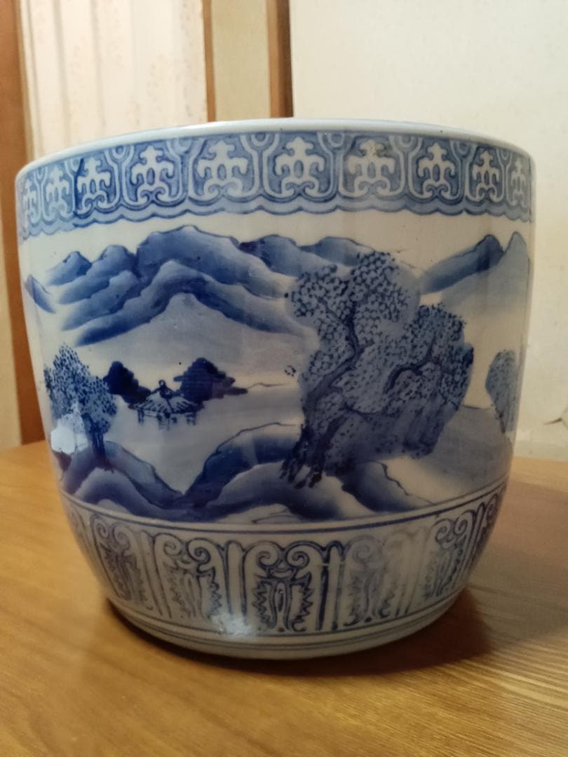 火鉢　特大　手あぶり火鉢　伊万里　有田　瀬戸　植木鉢　メダカ鉢　骨董