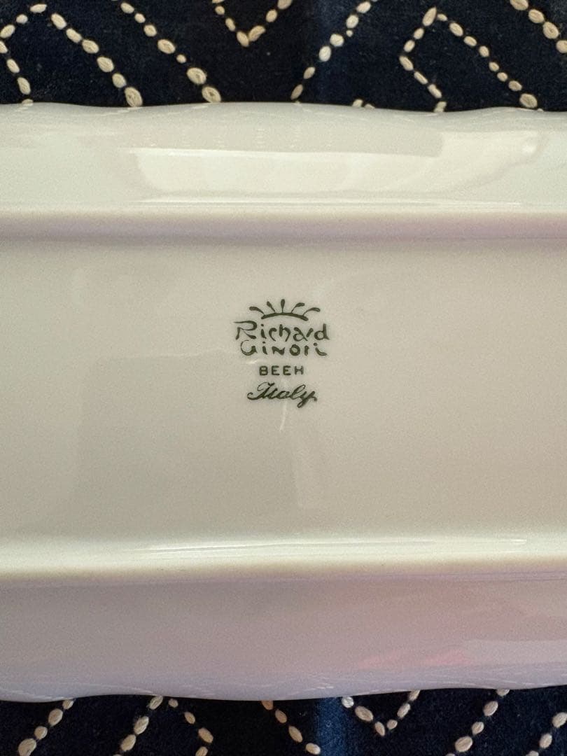 リチャードジノリ・ベッキオ ホワイト 長方形 皿 2枚