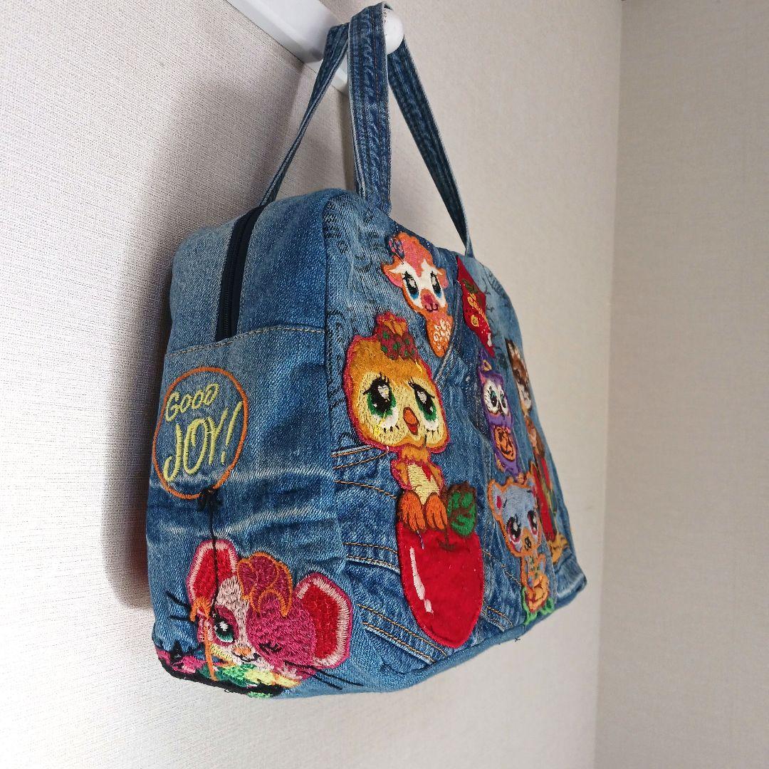SA　リメイクデニム　ボストンバッグ　ハンドメイド