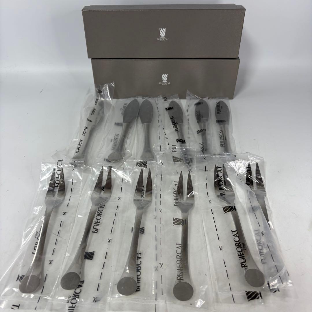 PUIFORCAT ACIER カトラリーセット フォーク×6 ナイフ×6
