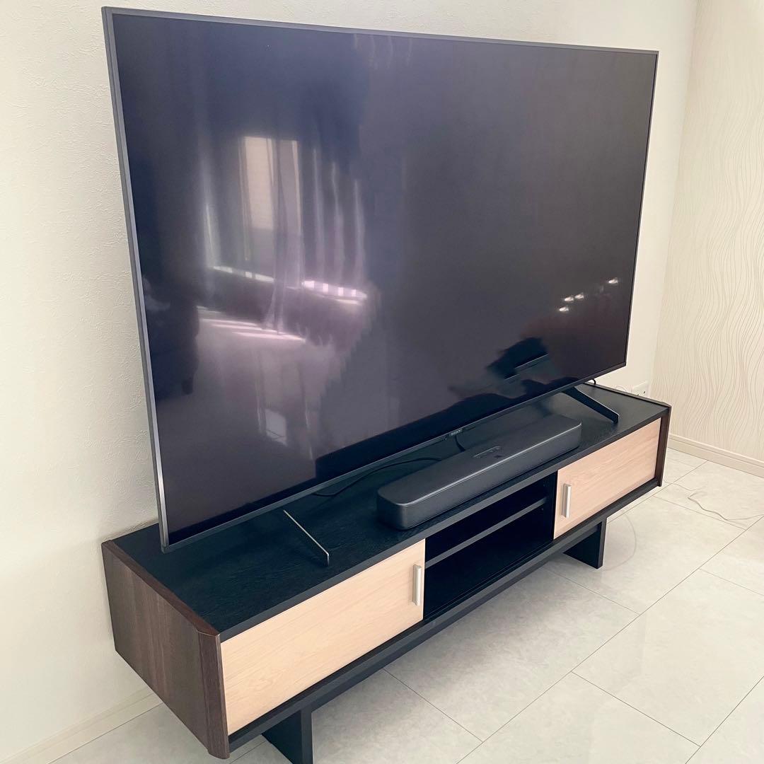 【美品】テレビ台 HAL style 65型　幅144.2㎝ ブラック　高さ調整