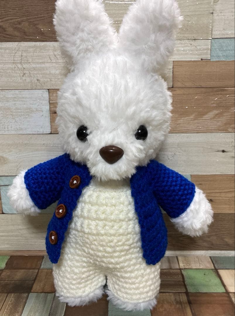 白様ご予約品　トイプーちゃん＆ファーヤーンのウサギさんあみぐるみ