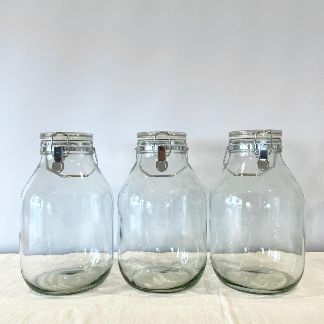 《6個セット》 4ℓ 星硝 セラーメイト 取手付 密封瓶 送料込