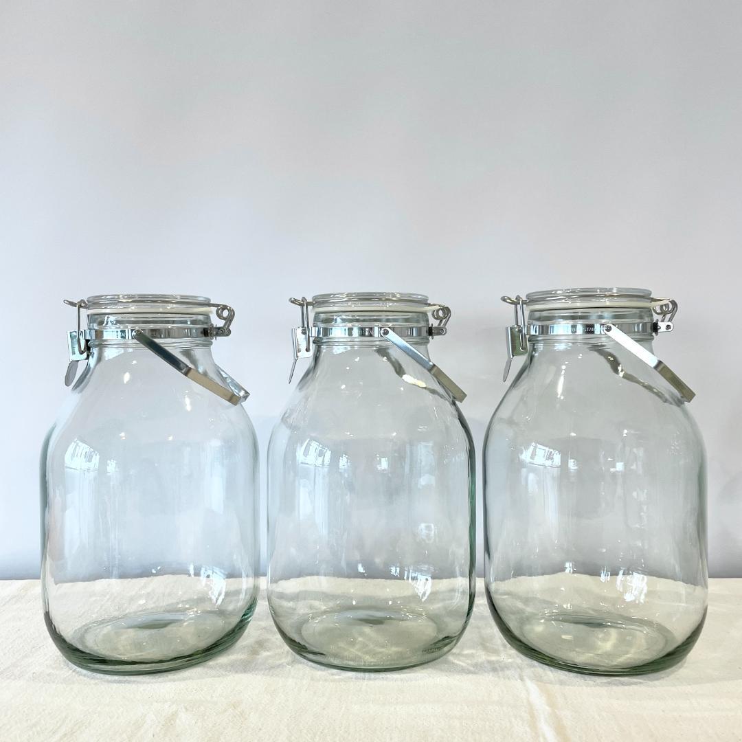 《6個セット》 4ℓ 星硝 セラーメイト 取手付 密封瓶 送料込