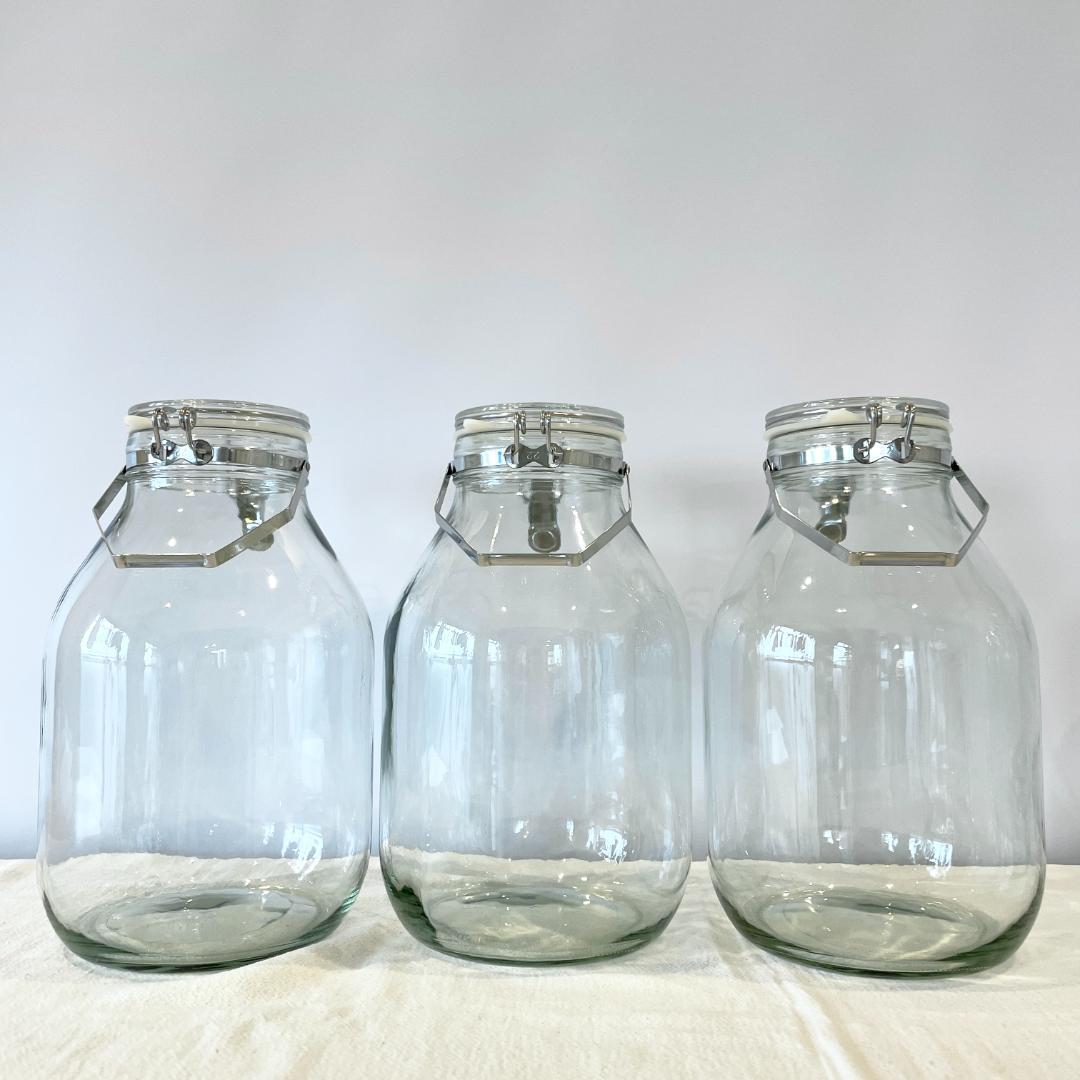 《6個セット》 4ℓ 星硝 セラーメイト 取手付 密封瓶 送料込