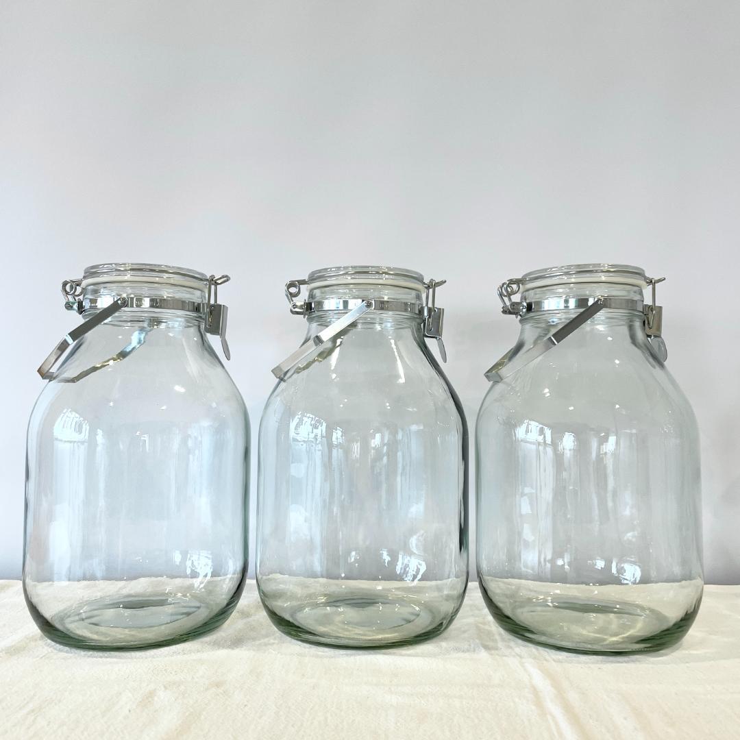 《6個セット》 4ℓ 星硝 セラーメイト 取手付 密封瓶 送料込