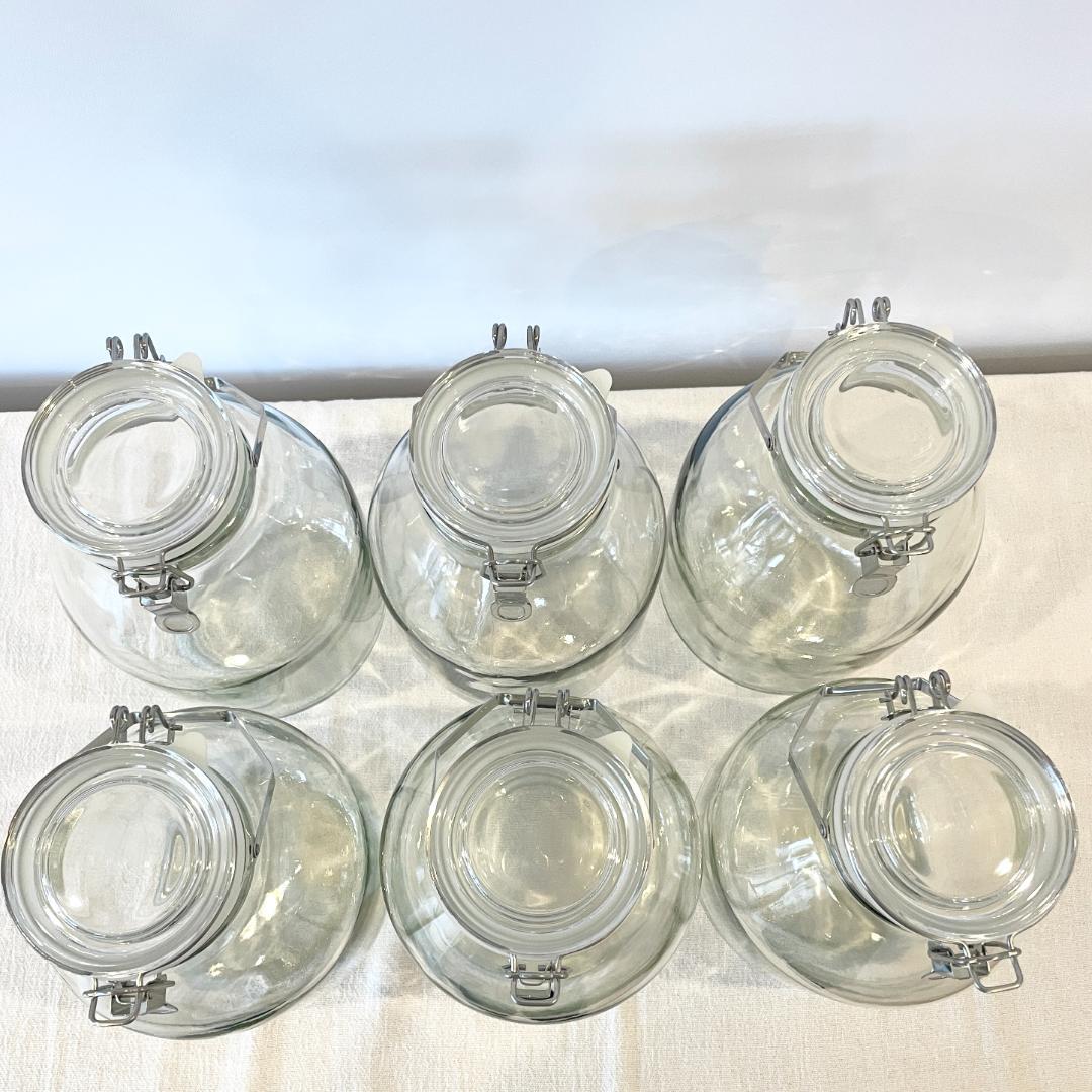 《6個セット》 4ℓ 星硝 セラーメイト 取手付 密封瓶 送料込