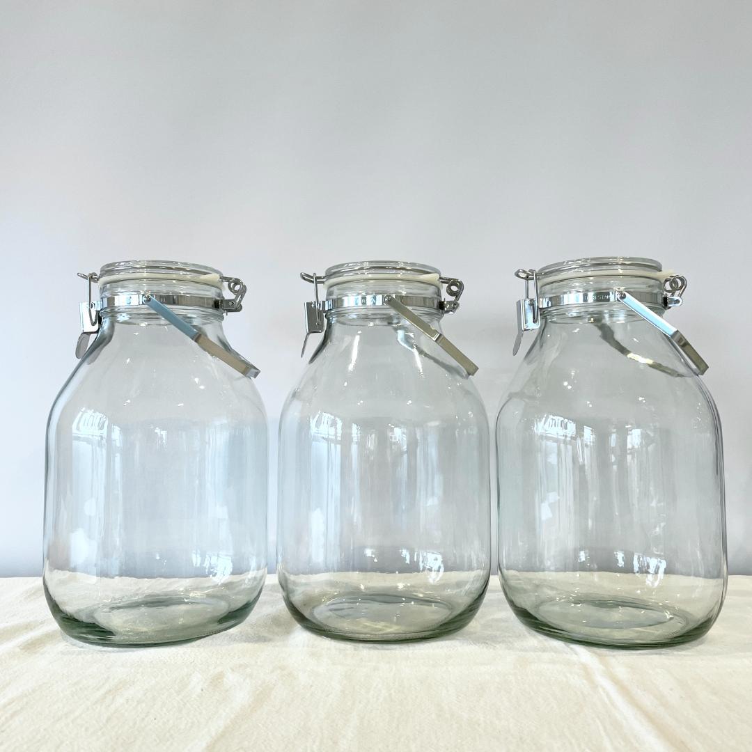 《6個セット》 4ℓ 星硝 セラーメイト 取手付 密封瓶 送料込