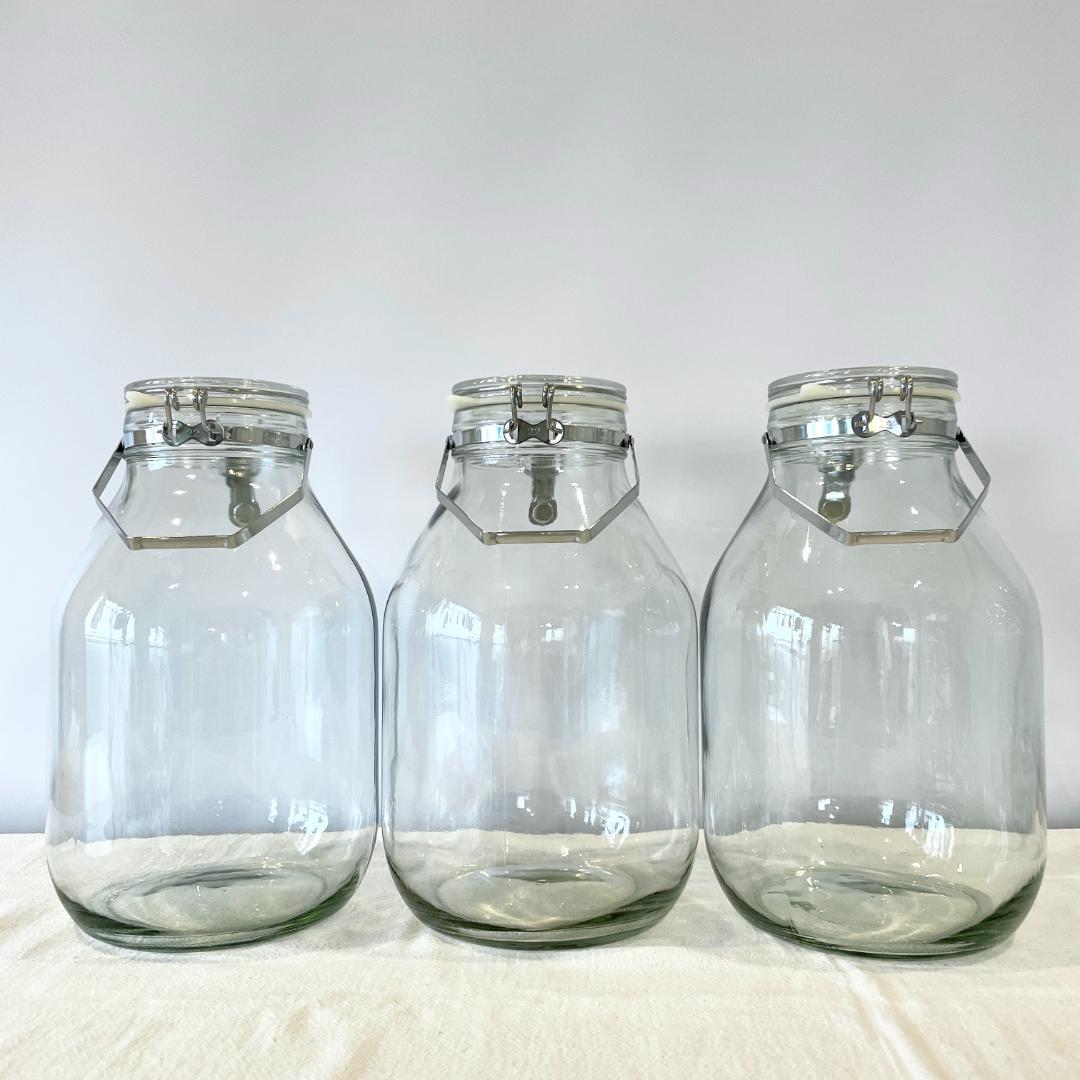 《6個セット》 4ℓ 星硝 セラーメイト 取手付 密封瓶 送料込