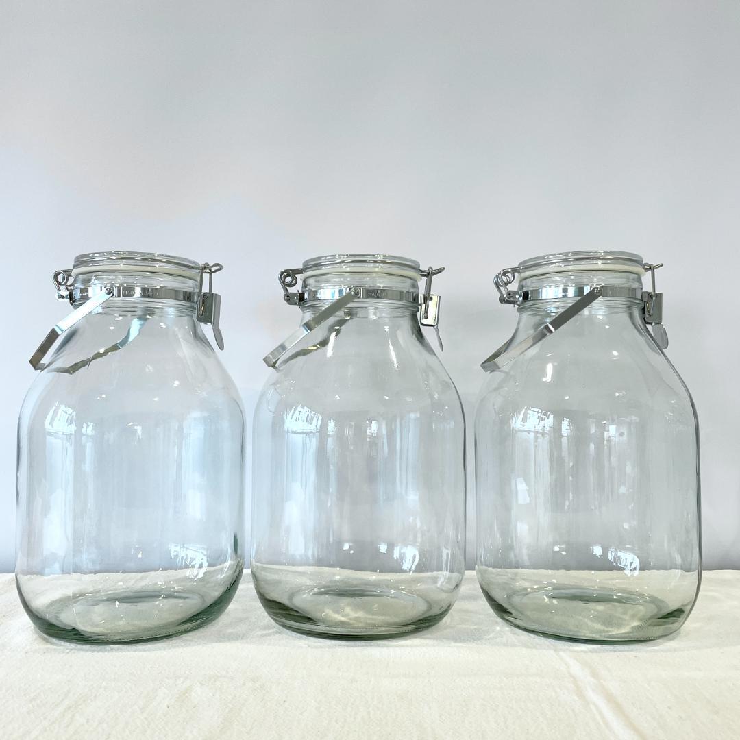 《6個セット》 4ℓ 星硝 セラーメイト 取手付 密封瓶 送料込