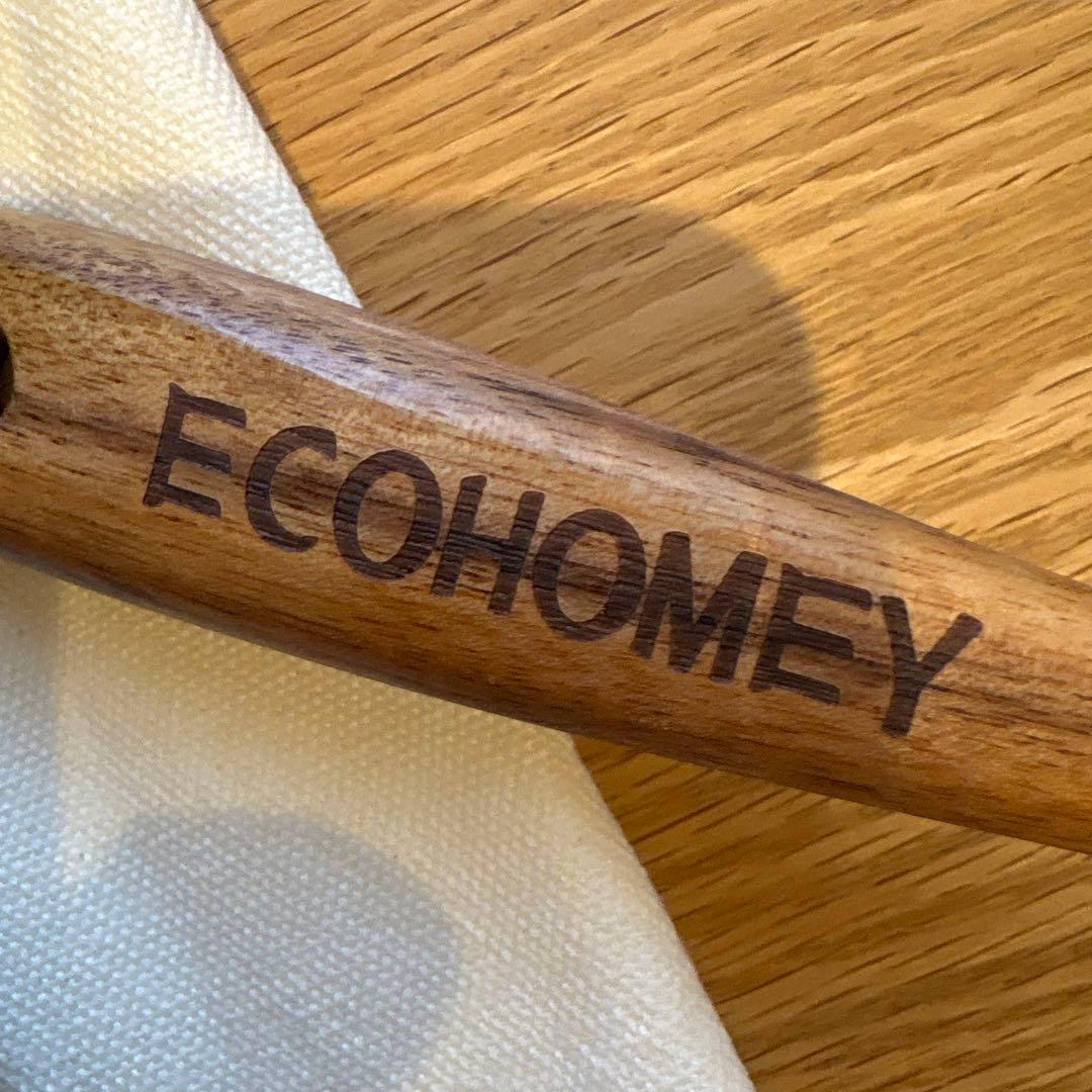 【新品】エコホーミー　天然チーク製カトラリー7点セット　袋付き