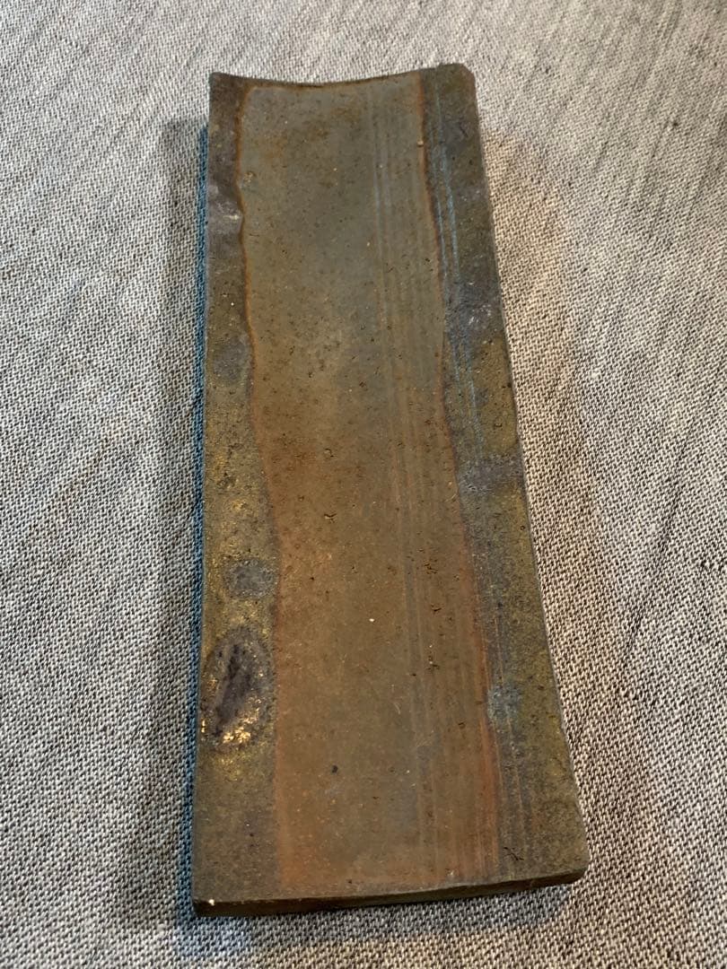 和仁栄幸(正興） 備前焼　鮎皿　新品未使用　 人間国宝金重陶陽の弟子　初期作品