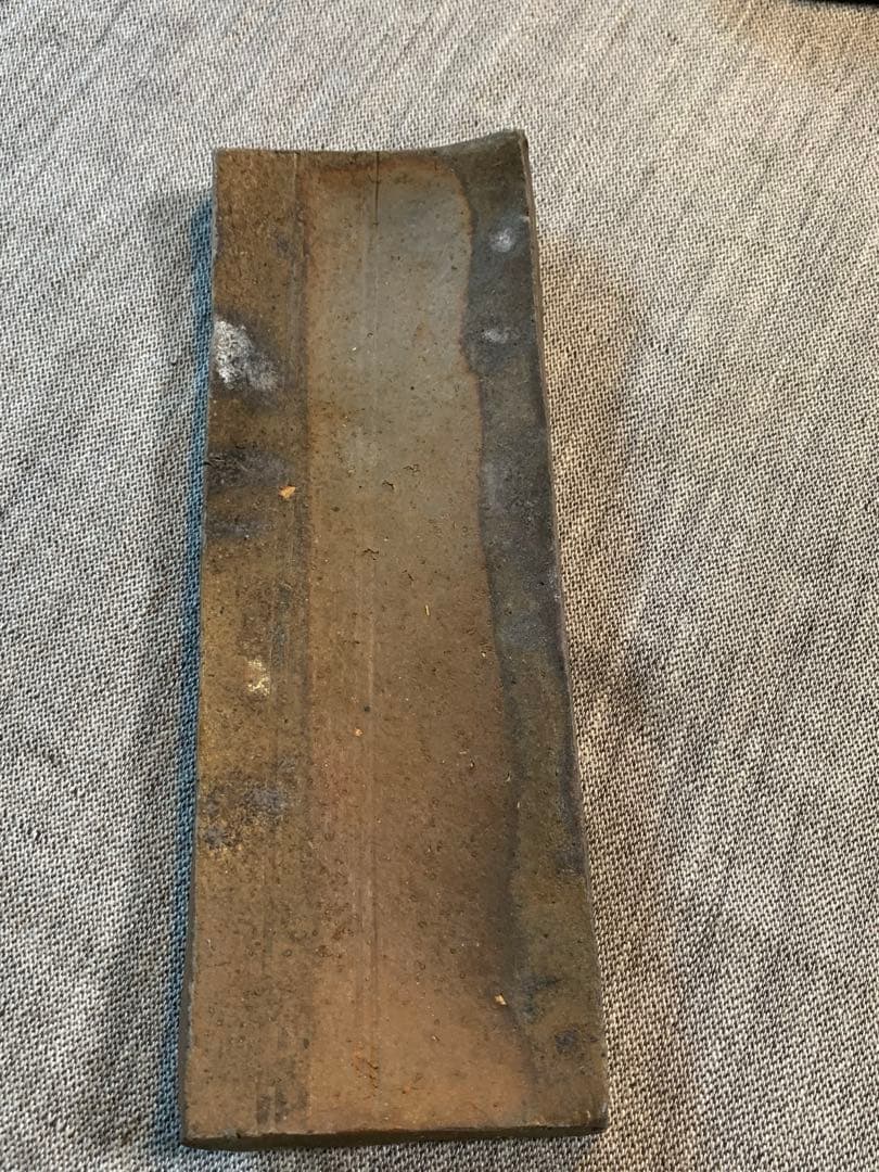 和仁栄幸(正興） 備前焼　鮎皿　新品未使用　 人間国宝金重陶陽の弟子　初期作品