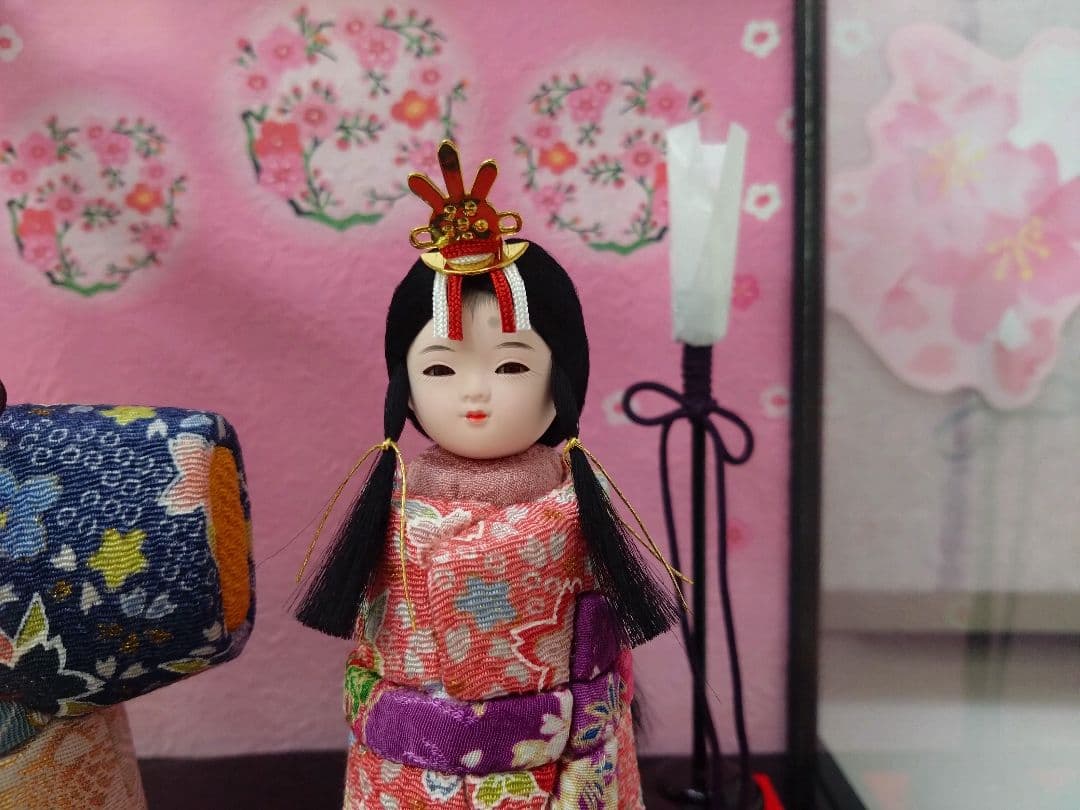 ケース入り雛人形　神雛　木目込人形 〈店舗展示品〉