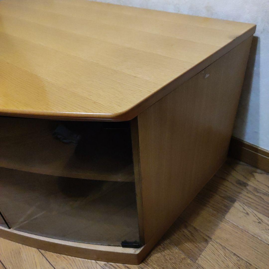 コーナー型テレビ台 ナチュラルウッド