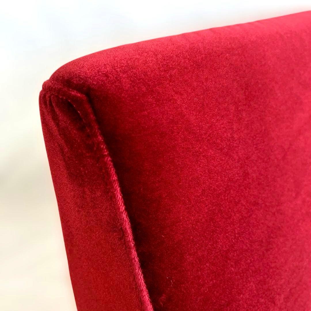 B-COMPANYビーカンパニー・ベロワ・2pソファ・濃い赤・横幅133.5cm