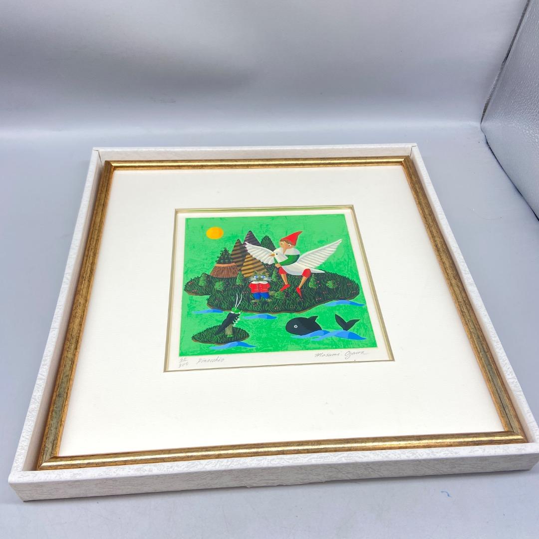 小澤摩純　ピノキオ　ブラッシュゴールド　30角　インテリア　絵画　PINOKIO