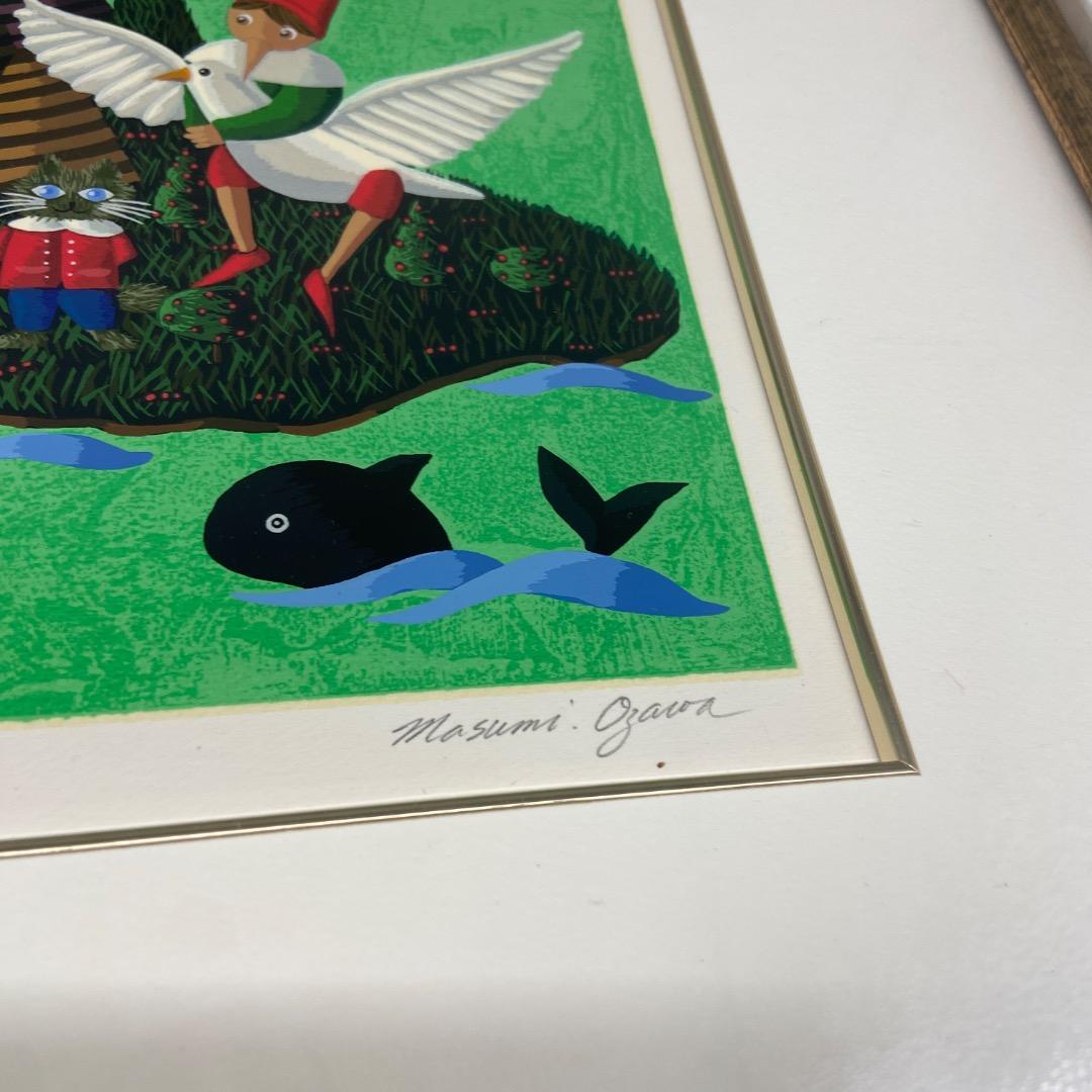 小澤摩純　ピノキオ　ブラッシュゴールド　30角　インテリア　絵画　PINOKIO