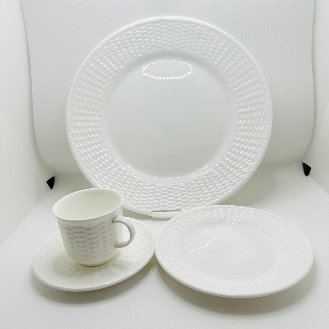 【美品】ウェッジウッド ナンタケット カップ＆ソーサー プレート 3点セット