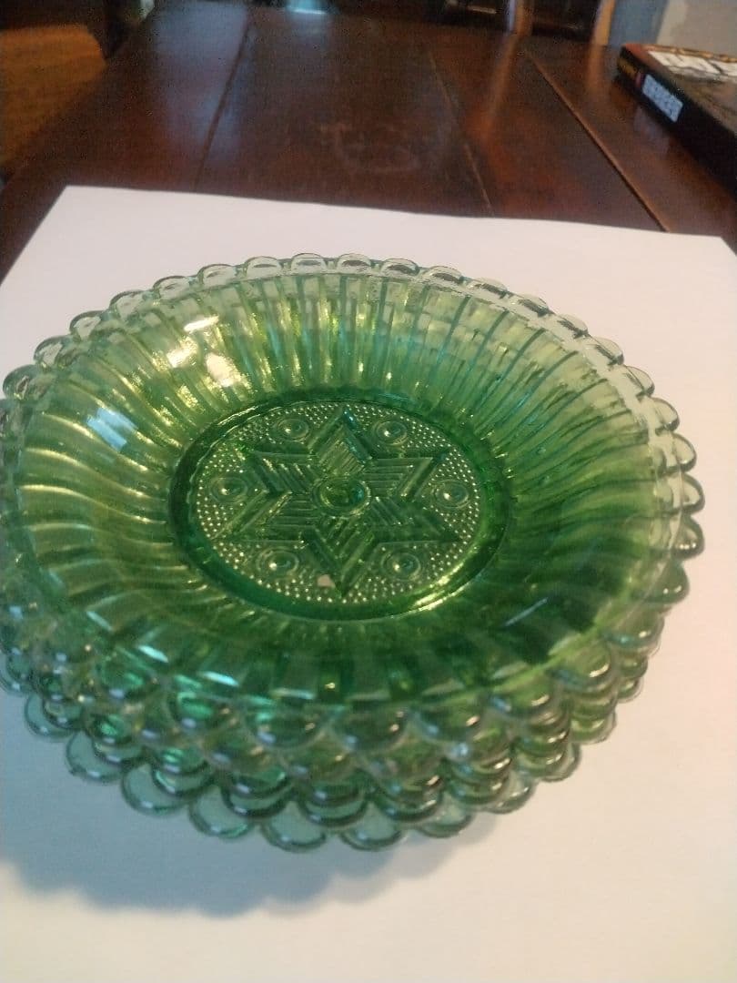 レース皿 五枚 明治終わり