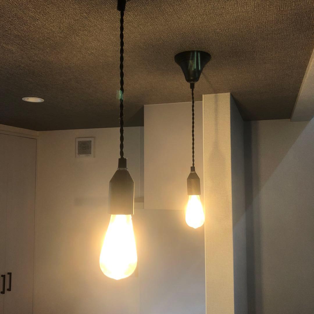 ペンダントライト　　2灯セット　　　　エジソン電球