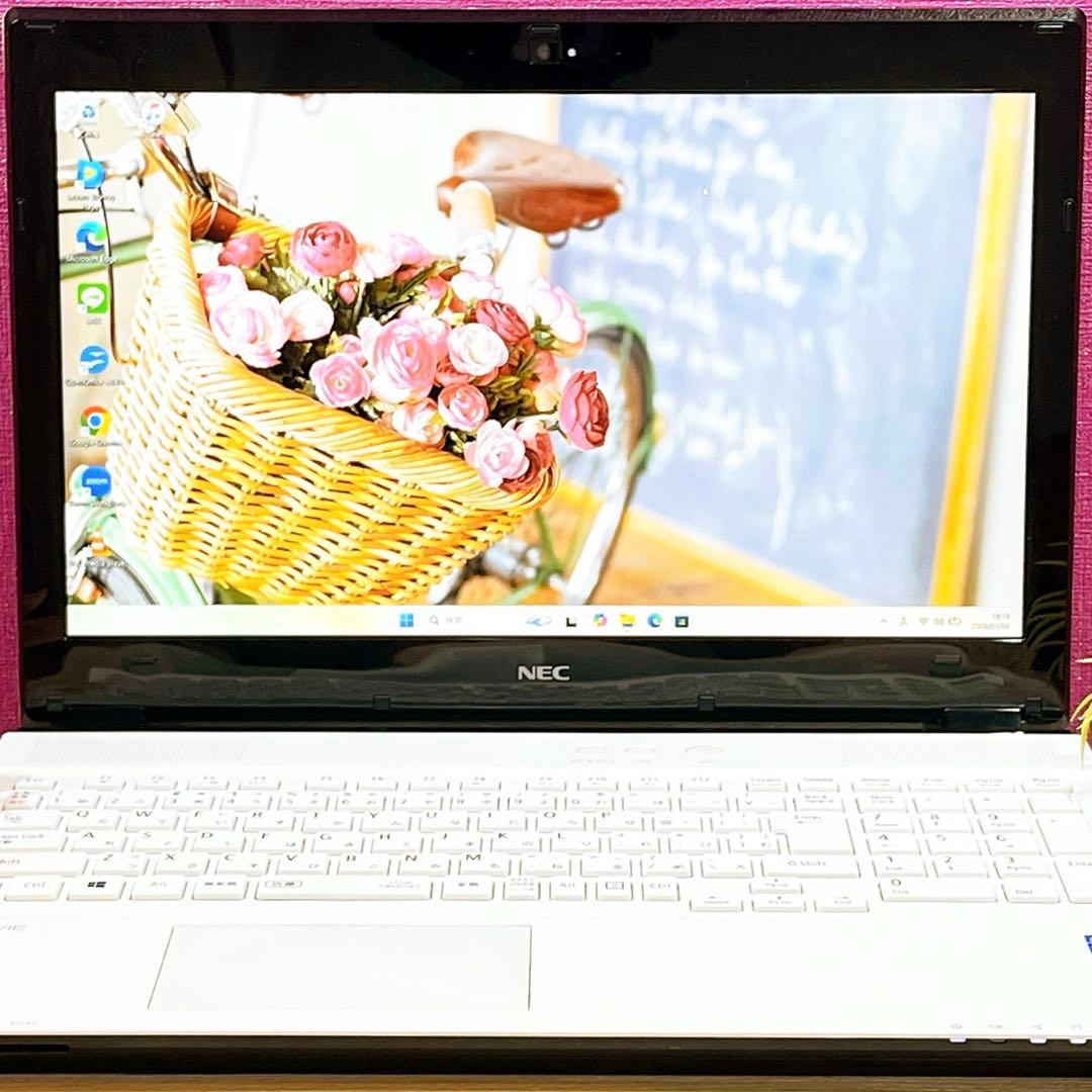 NECノートパソコン✨7世代Corei3✨Win11✨カメラ✨ブルーレイ✨大容量