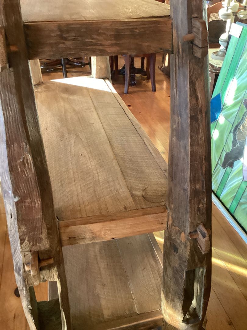 木製3段ラック アンティーク風